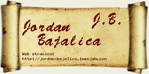 Jordan Bajalica vizit kartica
